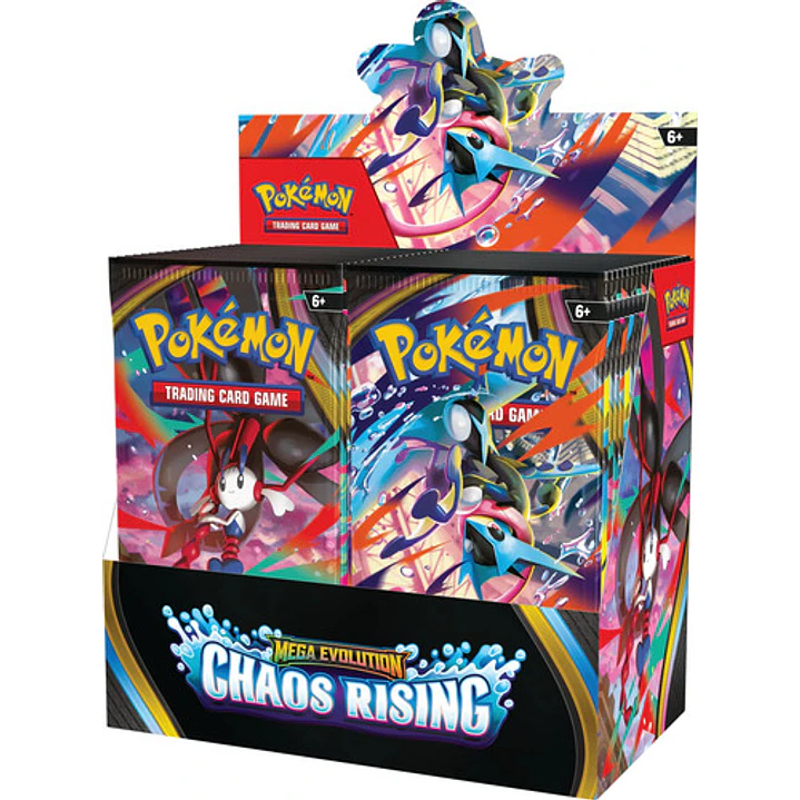 POKEMON TCG MEGA EVOLUTION CHAOS RISING BOOSTER BOX INGLES 3