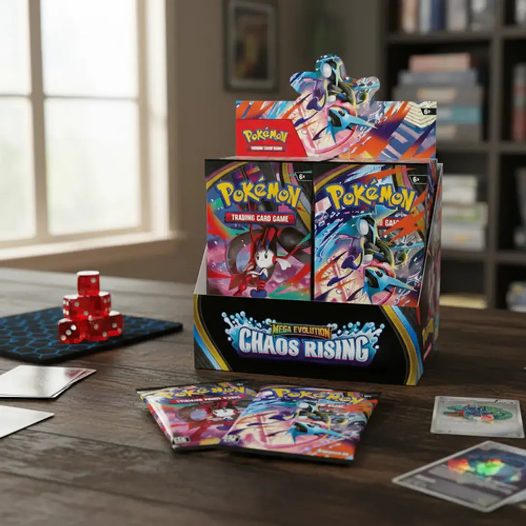 POKEMON TCG MEGA EVOLUTION CHAOS RISING BOOSTER BOX INGLES 4