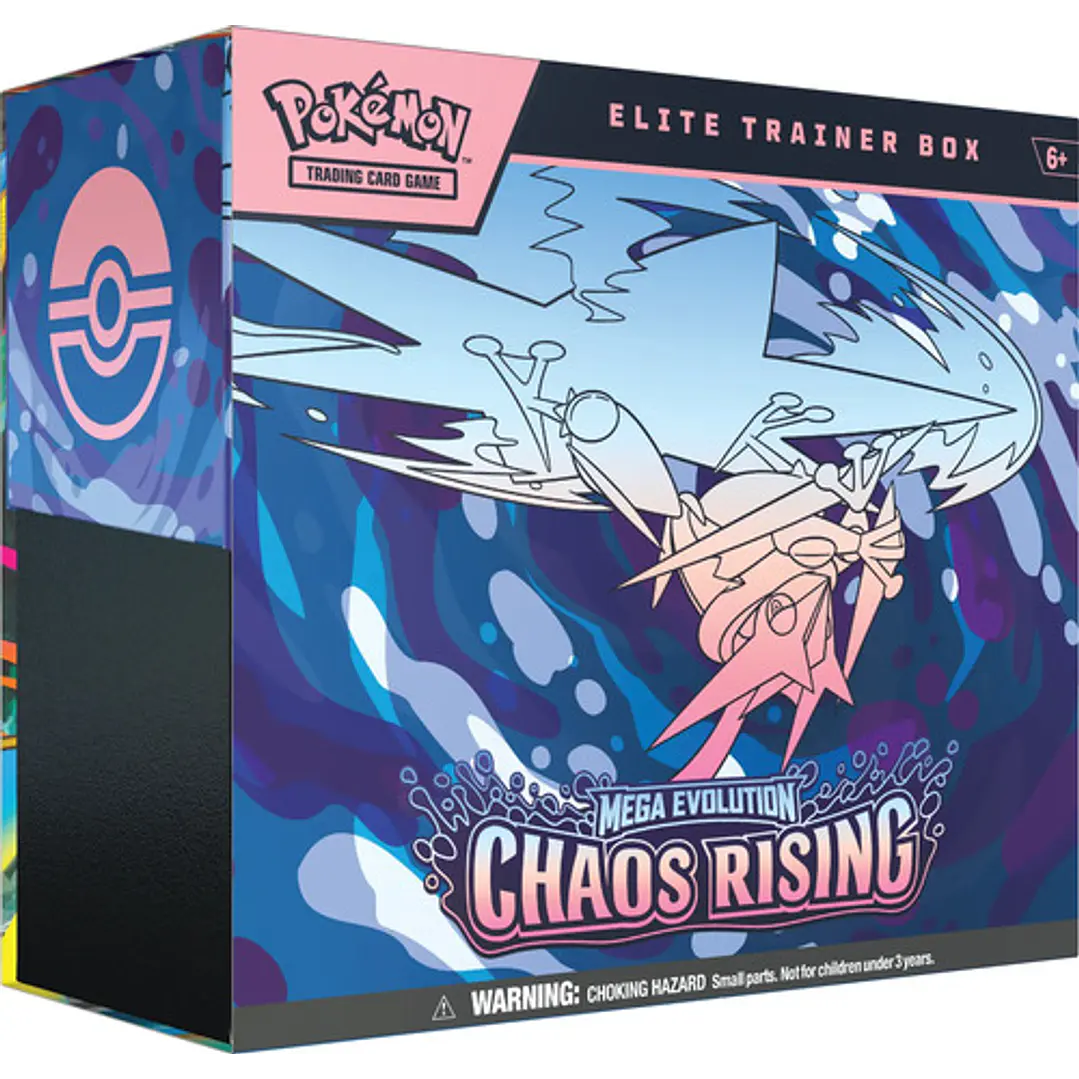 POKEMON TCG MEGA EVOLUTION CHAOS RISING ELITE TRAINER BOX INGLES 1