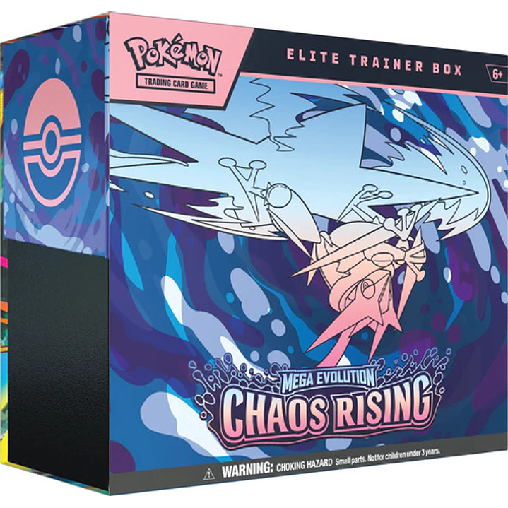 POKEMON TCG MEGA EVOLUTION CHAOS RISING ELITE TRAINER BOX INGLES 1