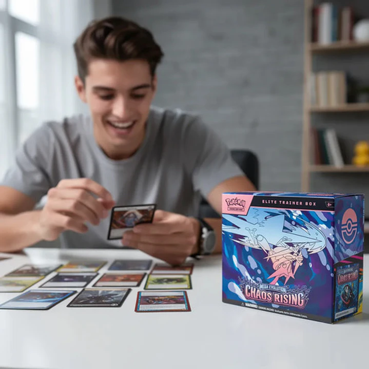 POKEMON TCG MEGA EVOLUTION CHAOS RISING ELITE TRAINER BOX INGLES 10