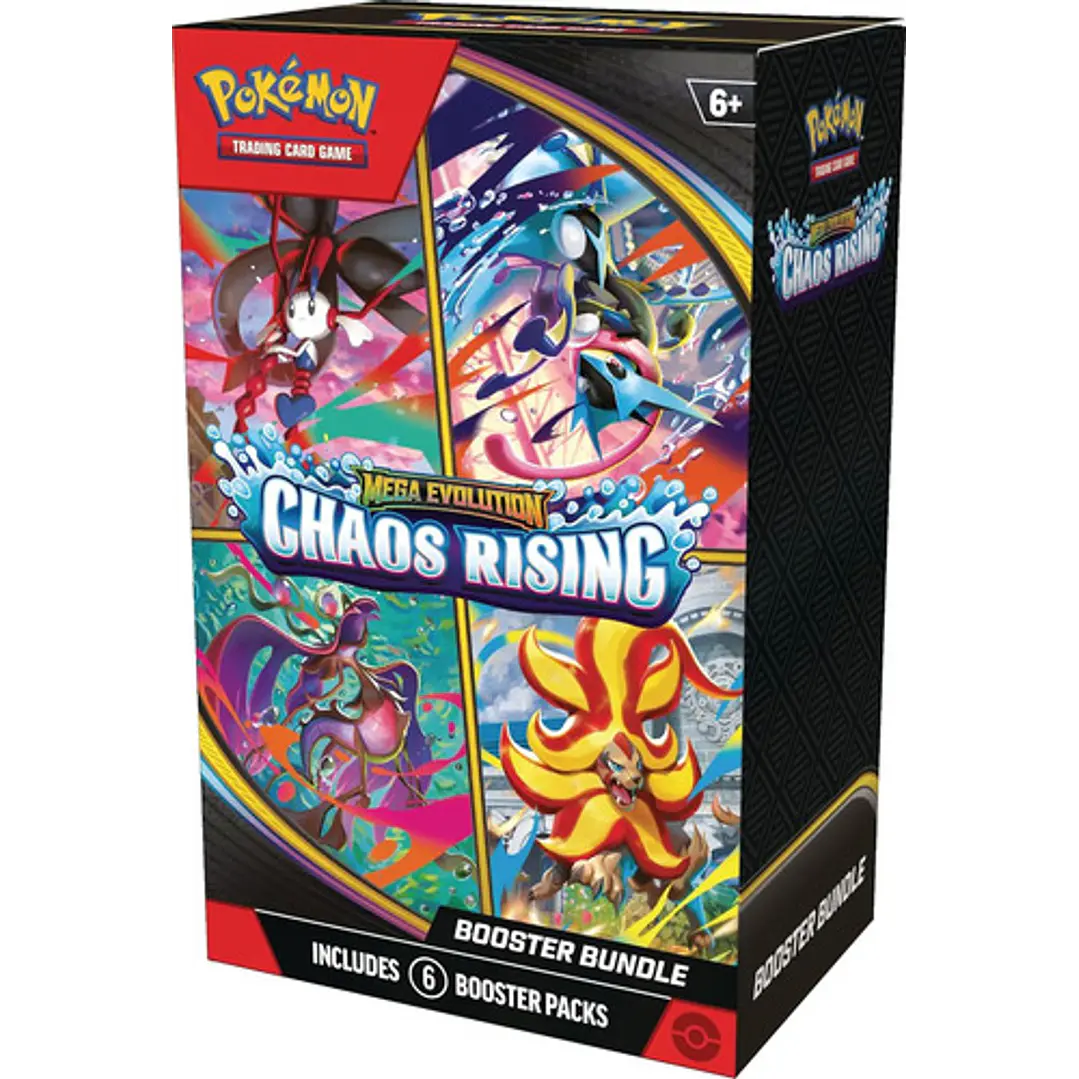 POKEMON TCG MEGA EVOLUTION CHAOS RISING BOOSTER BUNDLE INGLES 1