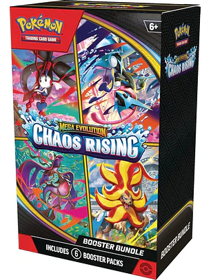POKEMON TCG MEGA EVOLUTION CHAOS RISING BOOSTER BUNDLE INGLES