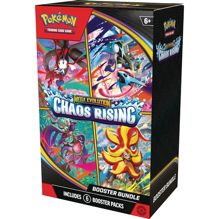 POKEMON TCG MEGA EVOLUTION CHAOS RISING BOOSTER BUNDLE INGLES 1
