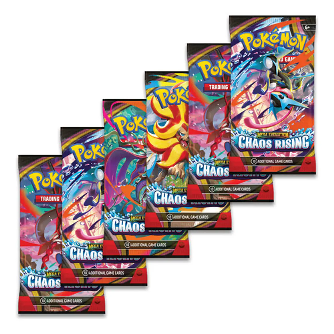 POKEMON TCG MEGA EVOLUTION CHAOS RISING BOOSTER BUNDLE INGLES 3