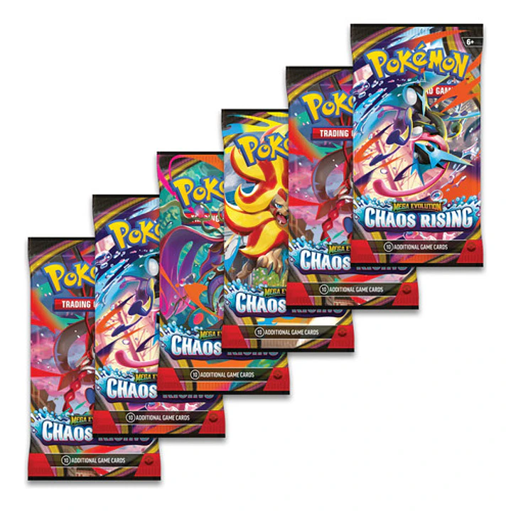 POKEMON TCG MEGA EVOLUTION CHAOS RISING BOOSTER BUNDLE INGLES 3