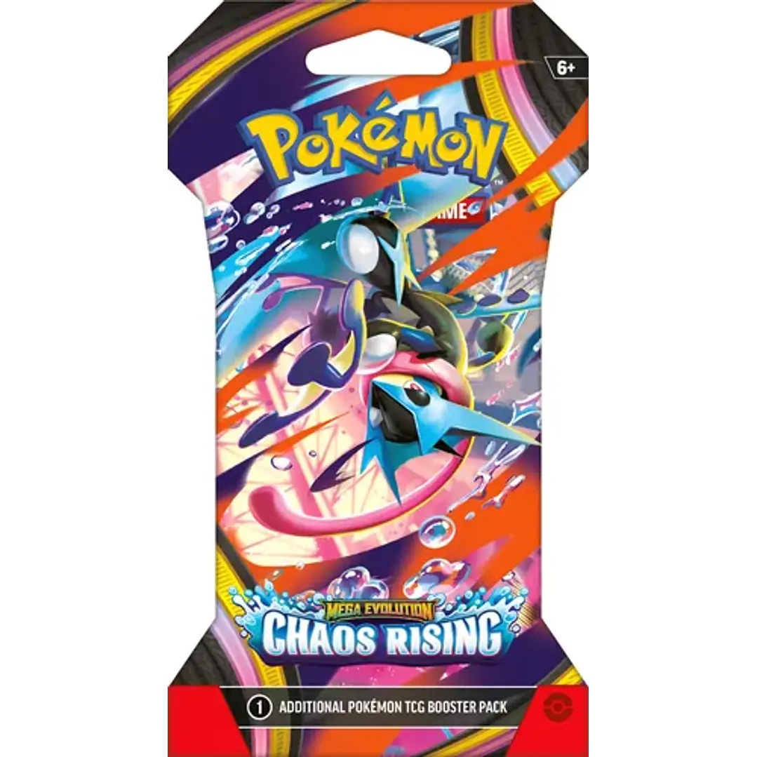POKEMON TCG MEGA EVOLUTION CHAOS RISING SLEEVED BOOSTER INGLES 1