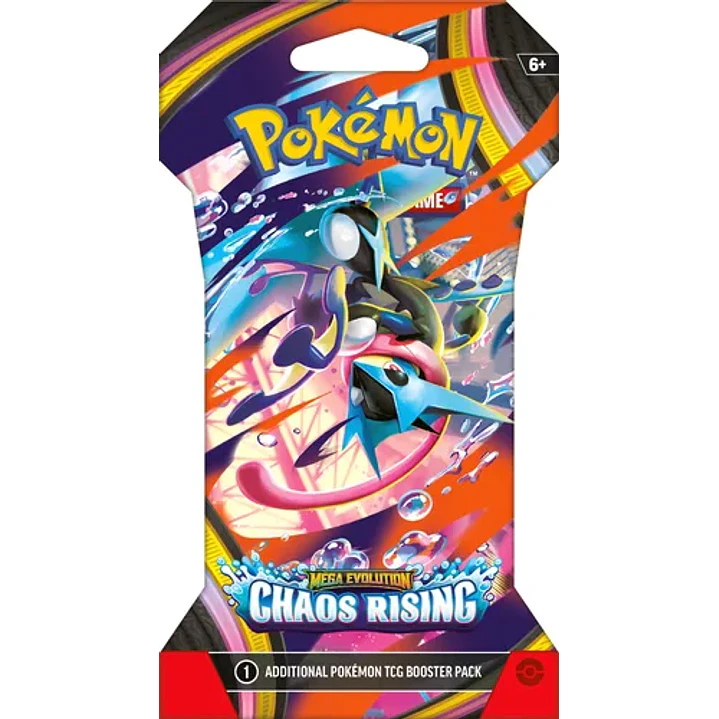 POKEMON TCG MEGA EVOLUTION CHAOS RISING SLEEVED BOOSTER INGLES 1
