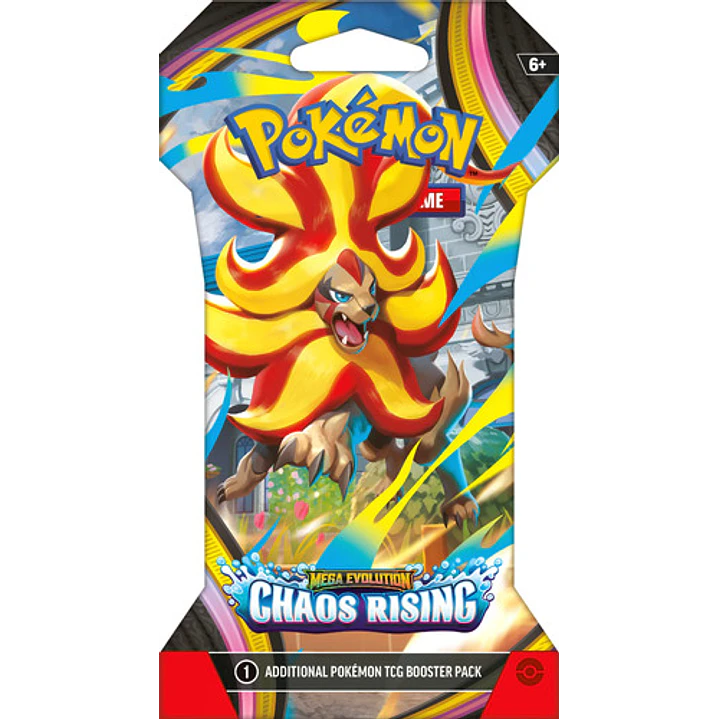 POKEMON TCG MEGA EVOLUTION CHAOS RISING SLEEVED BOOSTER INGLES 5