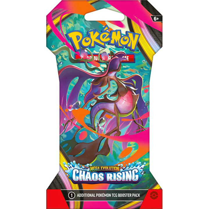 POKEMON TCG MEGA EVOLUTION CHAOS RISING SLEEVED BOOSTER INGLES 6