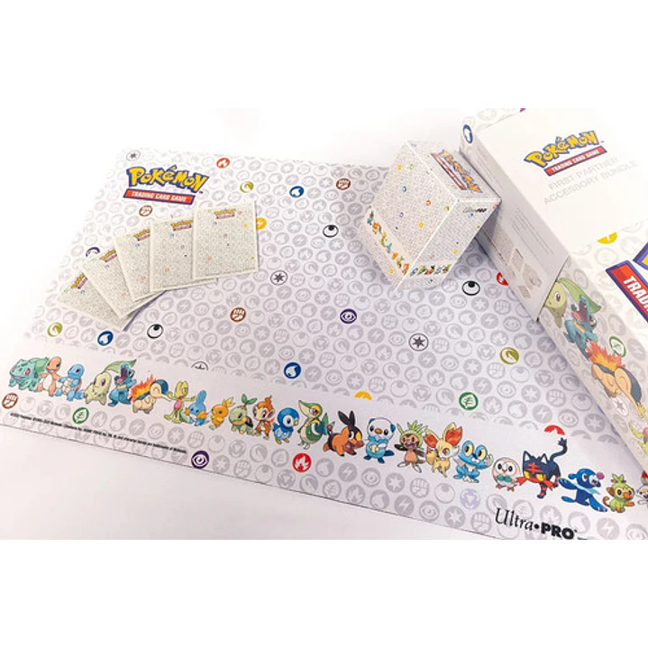 POKEMON TCG FIRST PARTNER ACCESSORY BUNDLE ULTRA PRO KIT DE ACCESORIOS 8