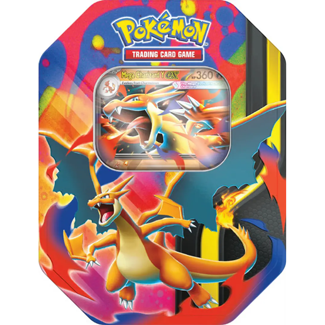 POKÉMON TCG MEGA CHARIZARD Y EX TIN INGLES 1