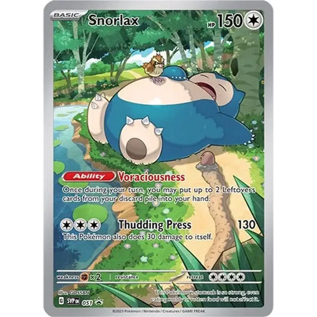 POKÉMON TCG SNORLAX SVP 051 SCARLET & VIOLET ETB PROMO CARD INGLES 1