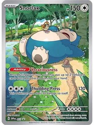 POKÉMON TCG SNORLAX SVP 051 SCARLET & VIOLET ETB PROMO CARD INGLES