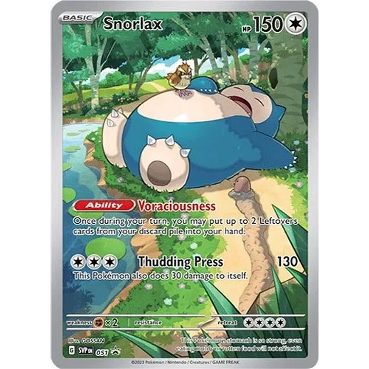 POKÉMON TCG SNORLAX SVP 051 SCARLET & VIOLET ETB PROMO CARD INGLES 1