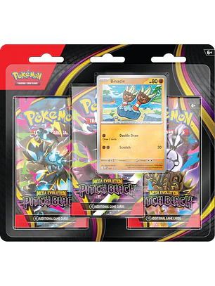 POKÉMON TCG MEGA EVOLUTION PITCH BLACK THREE BOOSTER PACK INGLES