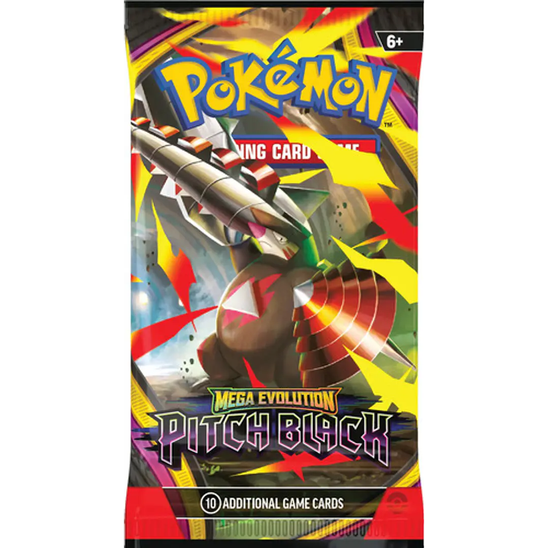 POKÉMON TCG MEGA EVOLUTION PITCH BLACK THREE BOOSTER PACK INGLES 7