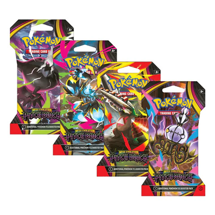 POKÉMON TCG MEGA EVOLUTION PITCH BLACK SLEEVED BOOSTER INGLES 2