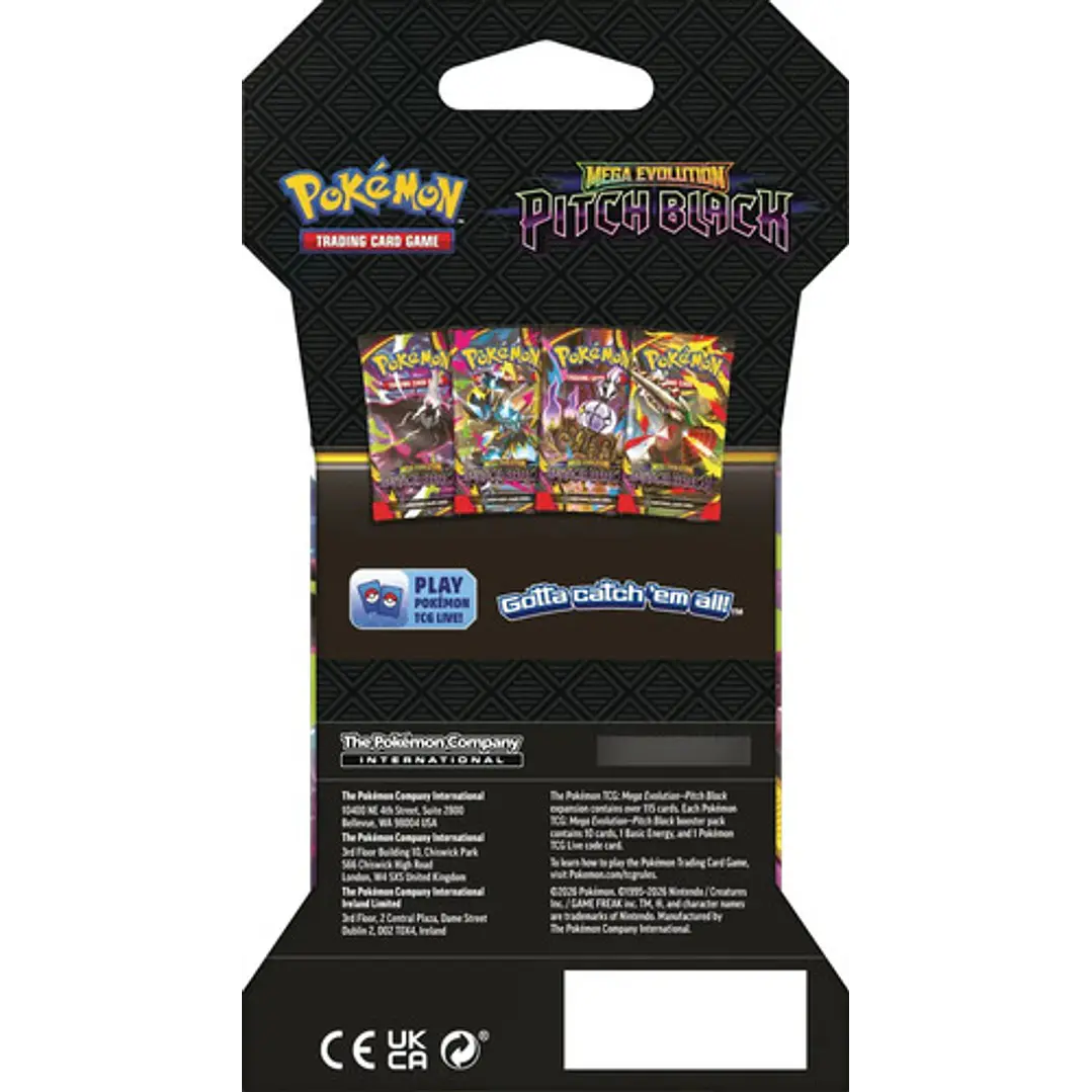 POKÉMON TCG MEGA EVOLUTION PITCH BLACK SLEEVED BOOSTER INGLES 7