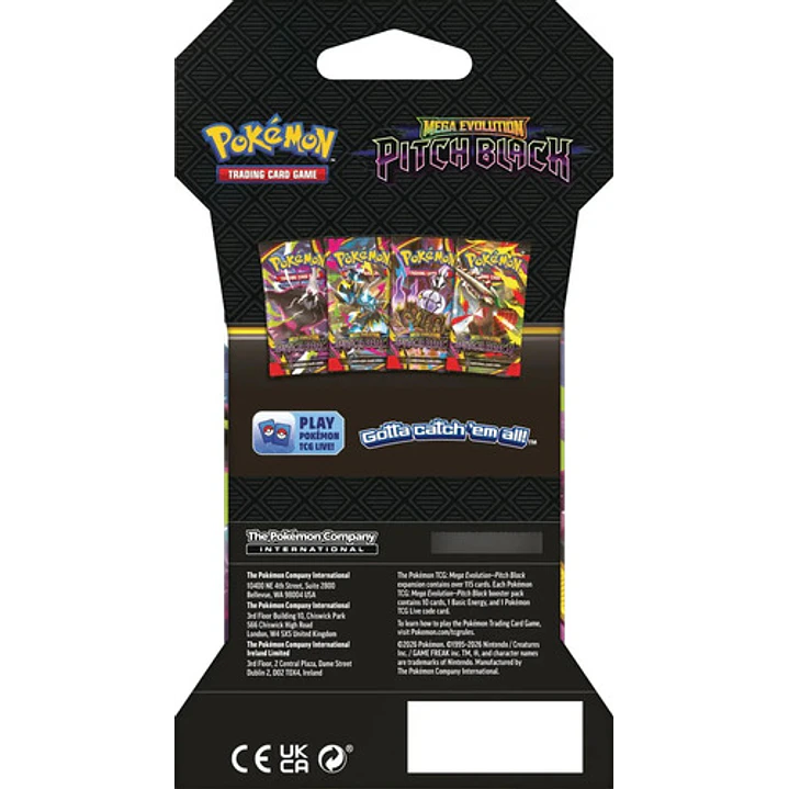 POKÉMON TCG MEGA EVOLUTION PITCH BLACK SLEEVED BOOSTER INGLES 7