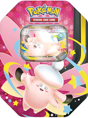 POKÉMON TCG MEGA MOONLIT TIN MEGA CLEFABLE EX INGLES