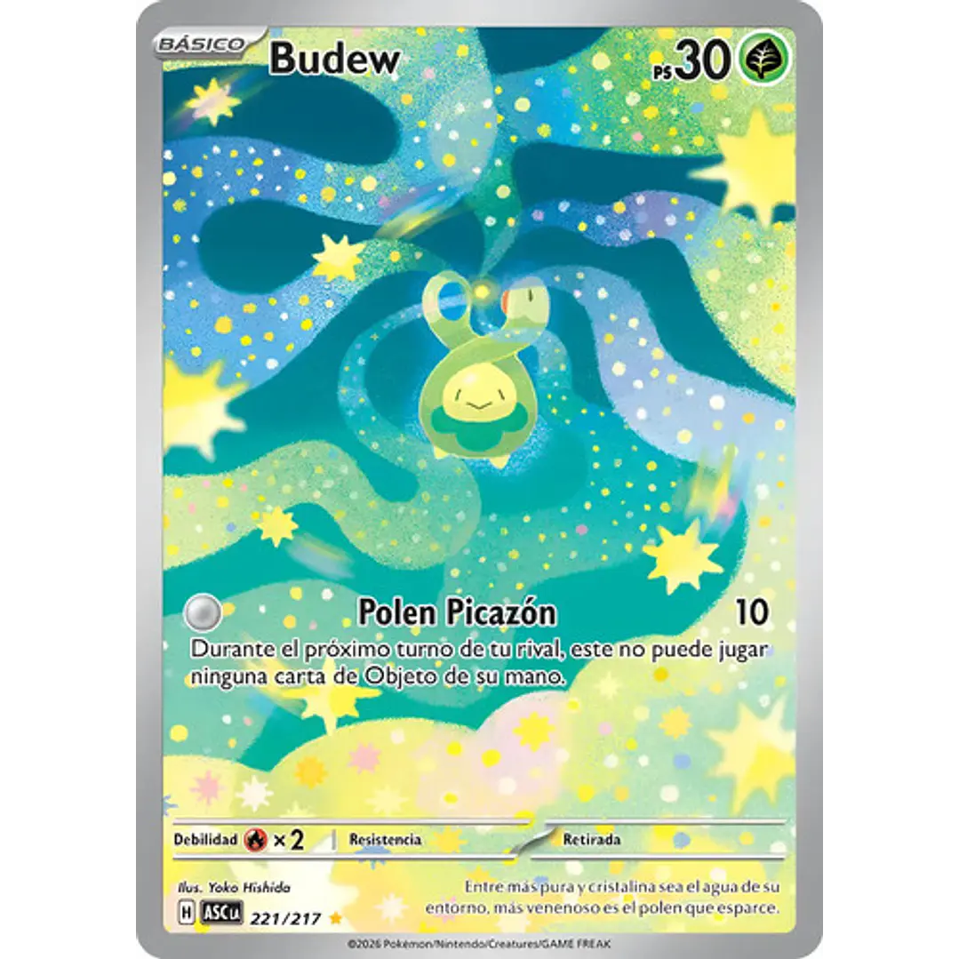 POKÉMON TCG BUDEW ASC 221/217 ILLUSTRATION RARE ASCENDED HEROES ESPAÑOL 1