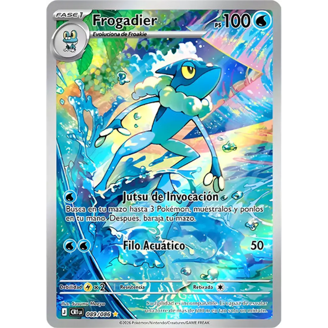POKÉMON TCG FROGADIER CRI 089/086 ILLUSTRATION RARE CHAOS RISING ESPAÑOL 1