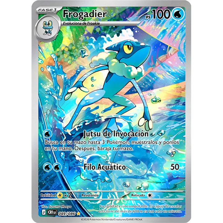 POKÉMON TCG FROGADIER CRI 089/086 ILLUSTRATION RARE CHAOS RISING ESPAÑOL 1