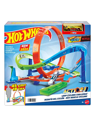 Hot Wheels Action Pista Desafío Extremo Desafío Del Ciclon