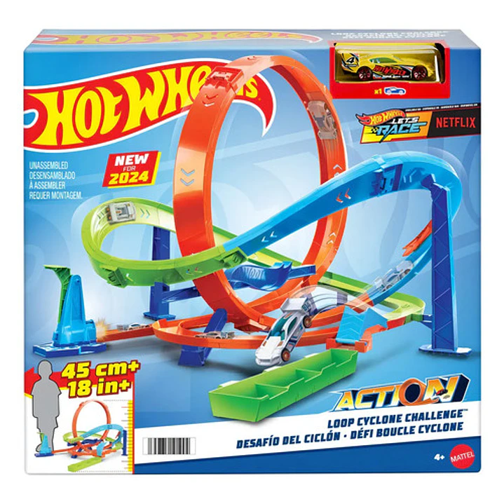 Hot Wheels Action Pista Desafío Extremo Desafío Del Ciclon 1