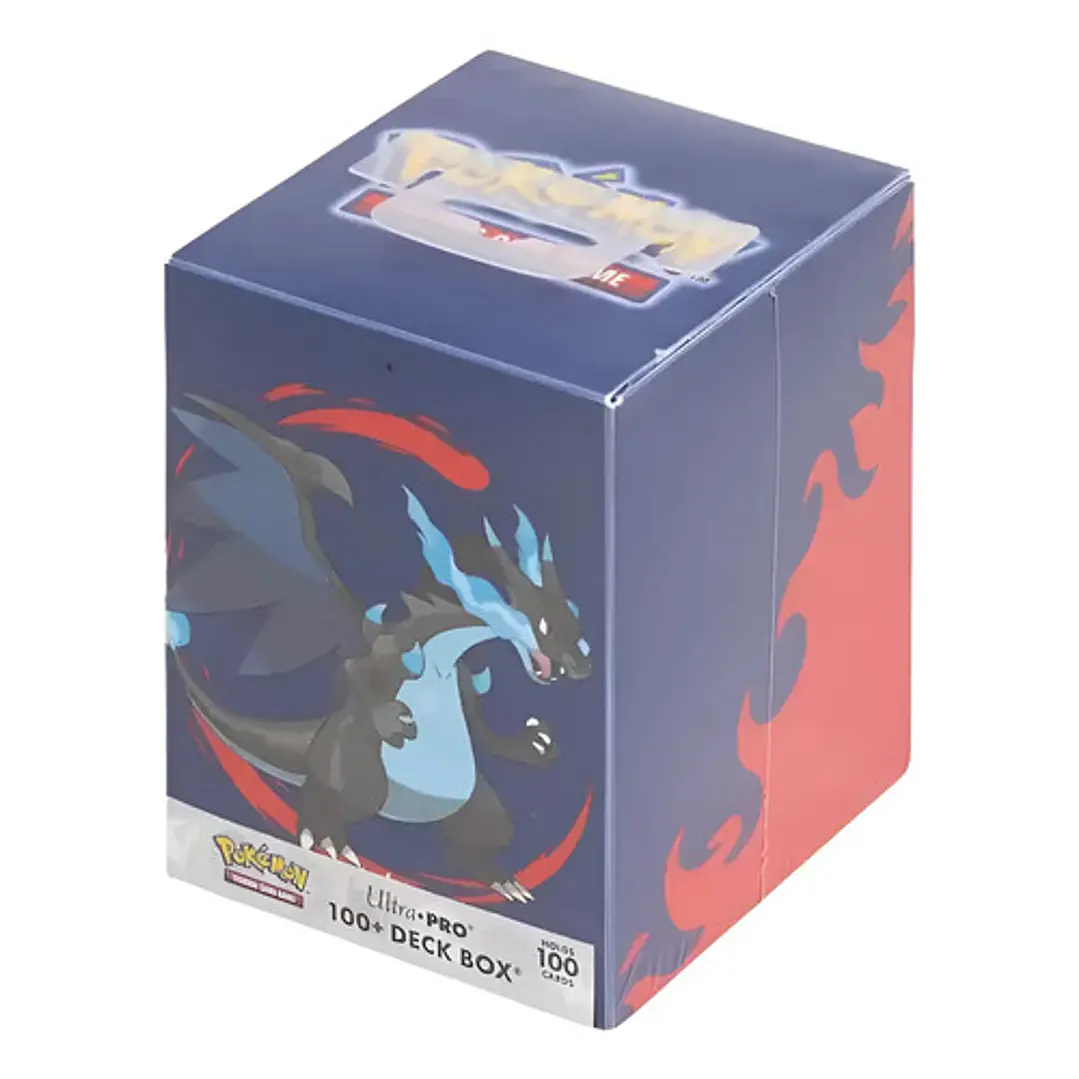 Pokémon Tcg Ultra Pro Deck Box Mega Charizard X Porta Deck Deck Box Mega Charizard X Para 100 Cartas 7