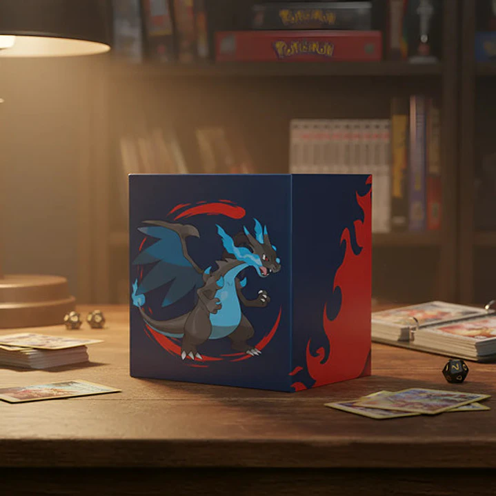 Pokémon Tcg Ultra Pro Deck Box Mega Charizard X Porta Deck Deck Box Mega Charizard X Para 100 Cartas 8