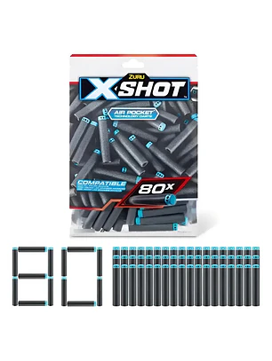 X-SHOT REPUESTOS MUNICIONES PARA LANZADOR DE DARDOS C/80 DARDOS