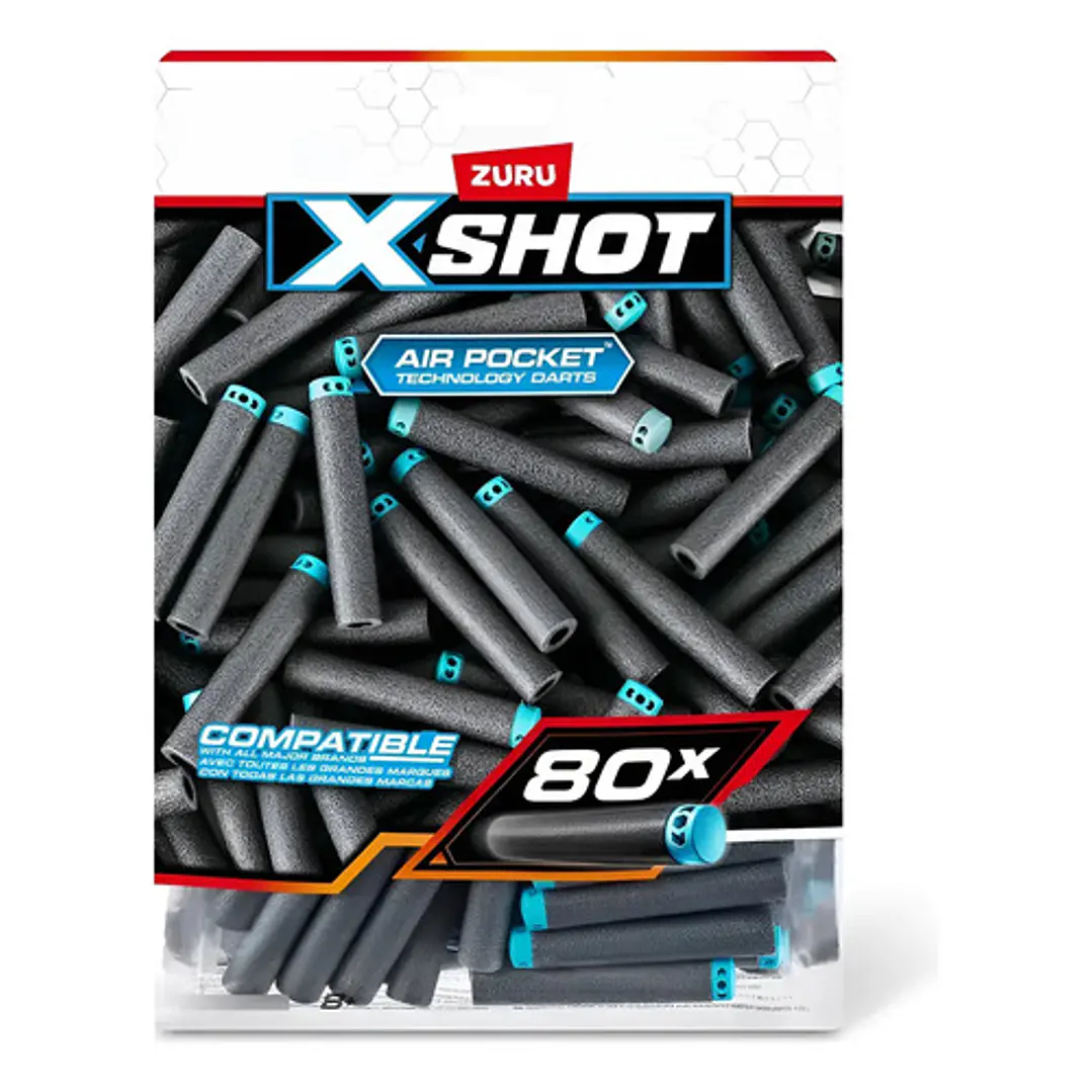 X-SHOT REPUESTOS MUNICIONES PARA LANZADOR DE DARDOS C/80 DARDOS 2