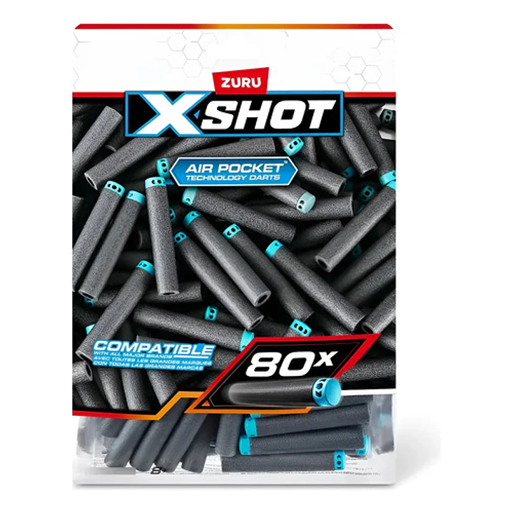 X-SHOT REPUESTOS MUNICIONES PARA LANZADOR DE DARDOS C/80 DARDOS 2