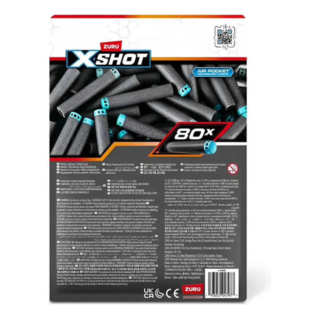 X-SHOT REPUESTOS MUNICIONES PARA LANZADOR DE DARDOS C/80 DARDOS 3