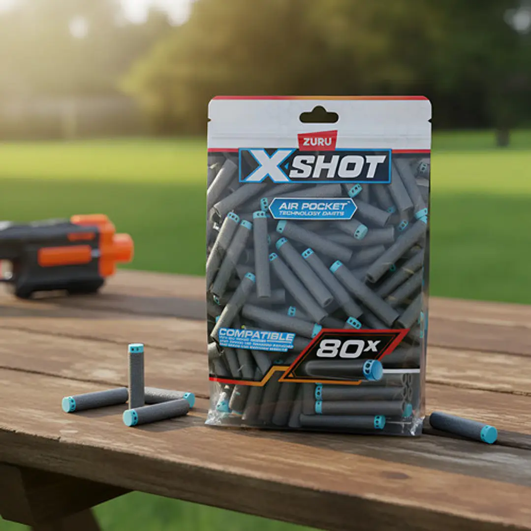X-SHOT REPUESTOS MUNICIONES PARA LANZADOR DE DARDOS C/80 DARDOS 7