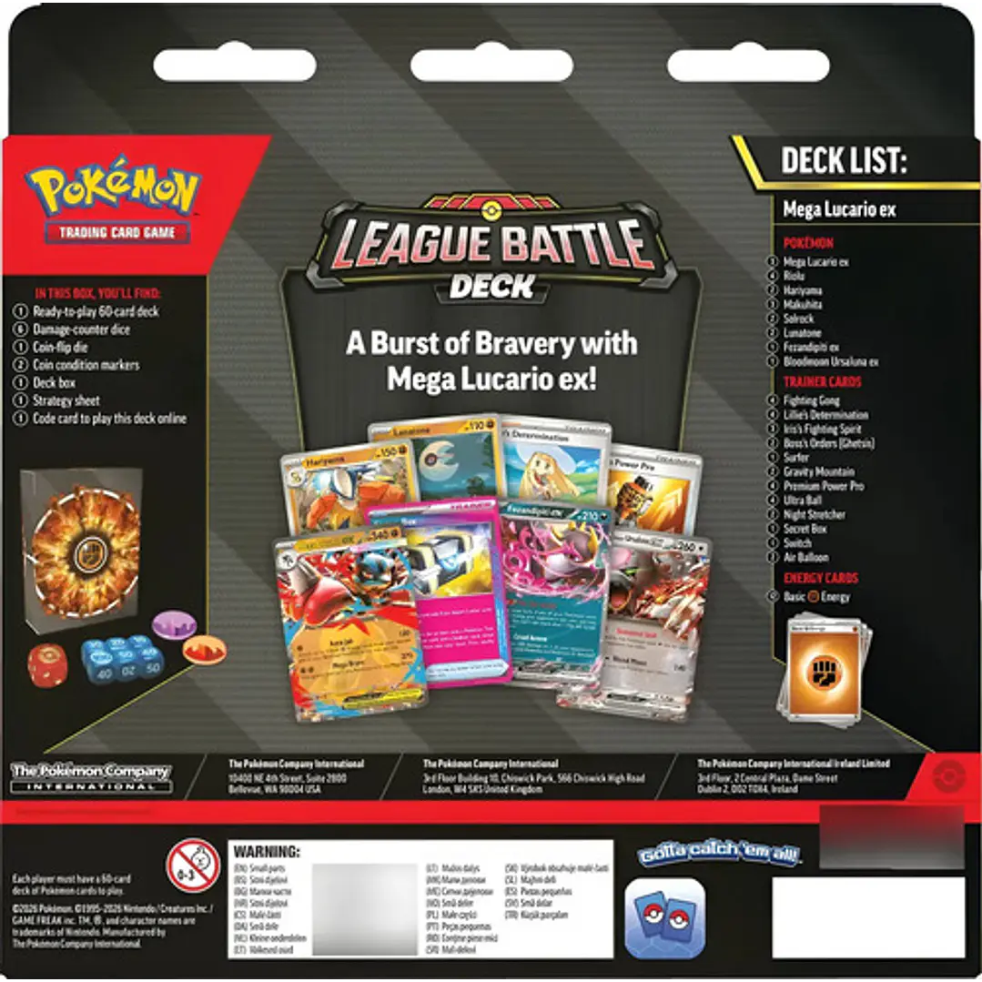 POKÉMON TCG MEGA LUCARIO LEAGUE BATTLE DECK INGLÉS 2