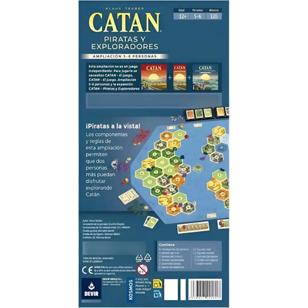CATAN PIRATAS Y EXPLORADORES AMPLIACIÓN 5-6 JUGADORES 3