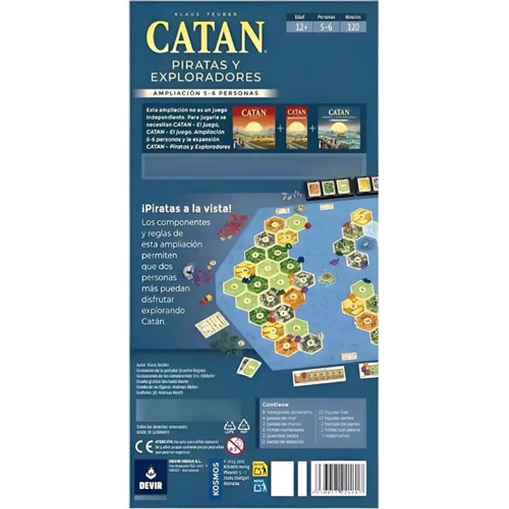CATAN PIRATAS Y EXPLORADORES AMPLIACIÓN 5-6 JUGADORES 3
