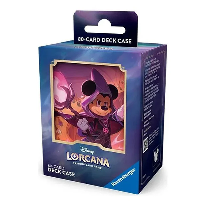 Disney Lorcana Tcg Deck Case Porta Deck Capacidad 80 Cartas Mickey Mouse Hechicero Wayward 1