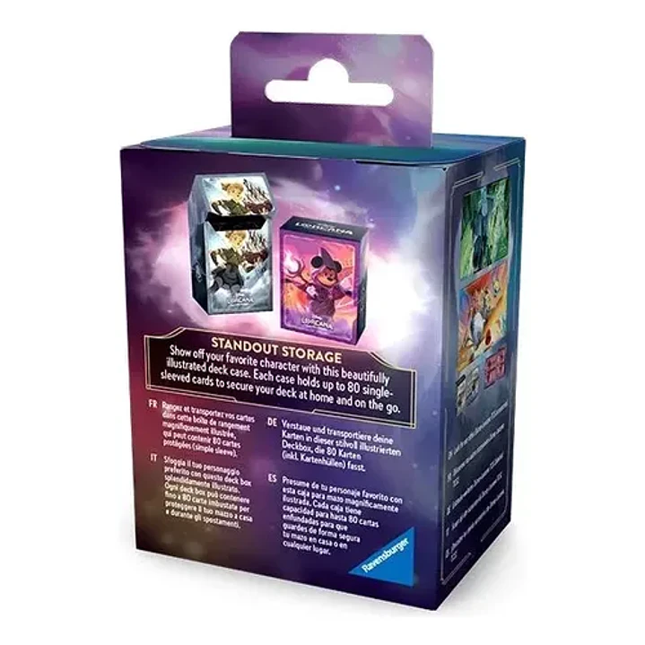 Disney Lorcana Tcg Deck Case Porta Deck Capacidad 80 Cartas Mickey Mouse Hechicero Wayward 4
