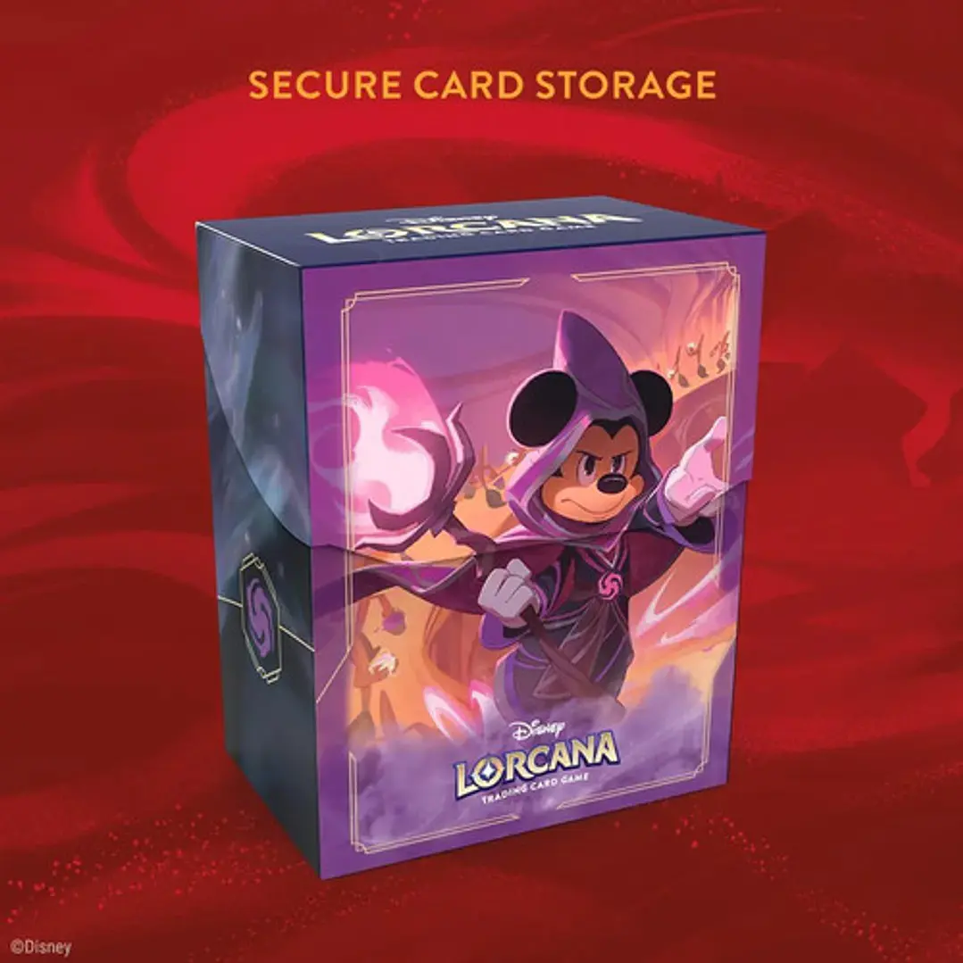 Disney Lorcana Tcg Deck Case Porta Deck Capacidad 80 Cartas Mickey Mouse Hechicero Wayward 6