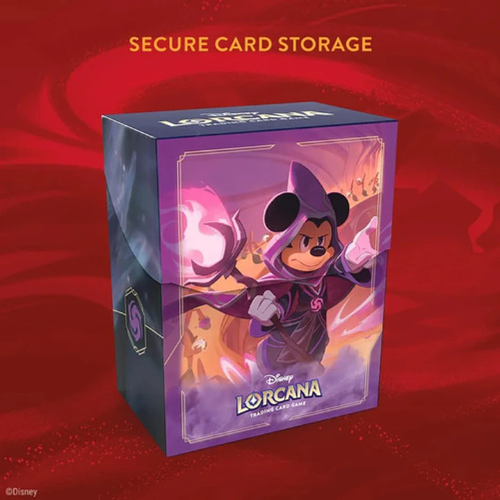 Disney Lorcana Tcg Deck Case Porta Deck Capacidad 80 Cartas Mickey Mouse Hechicero Wayward 6