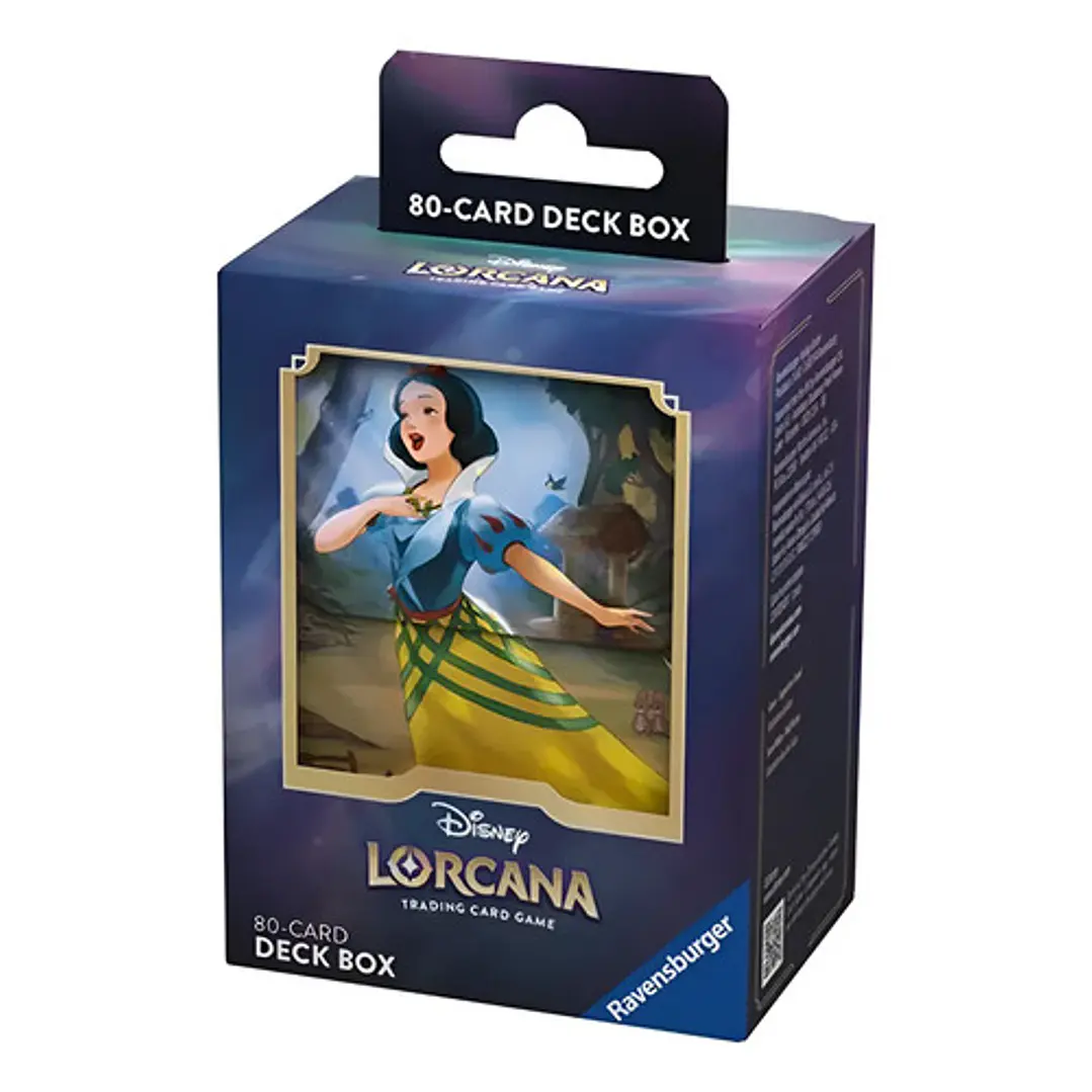 Disney Lorcana Tcg Deck Case Porta Deck Capacidad 80 Cartas Snow Thite 1