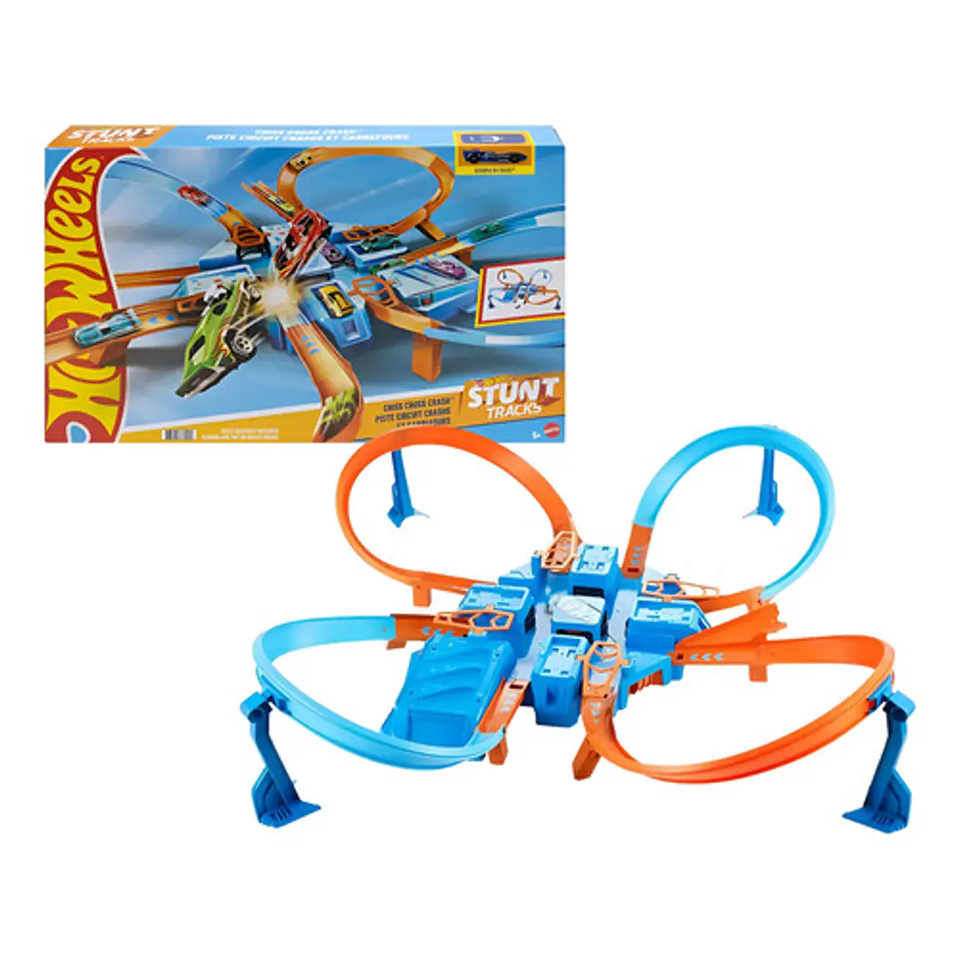 HOT WHEELS STUNT TRACKS PISTA SÚPER CHOQUE 1