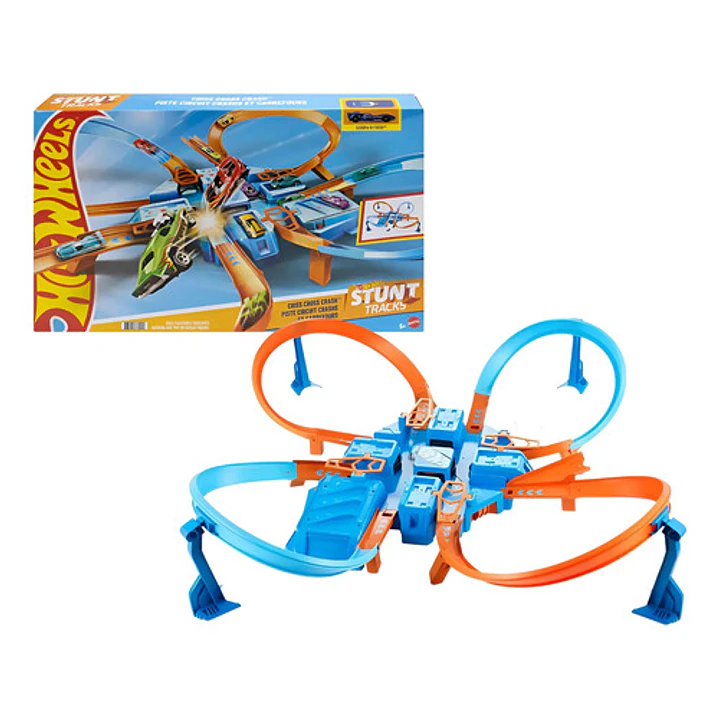 HOT WHEELS STUNT TRACKS PISTA SÚPER CHOQUE 1