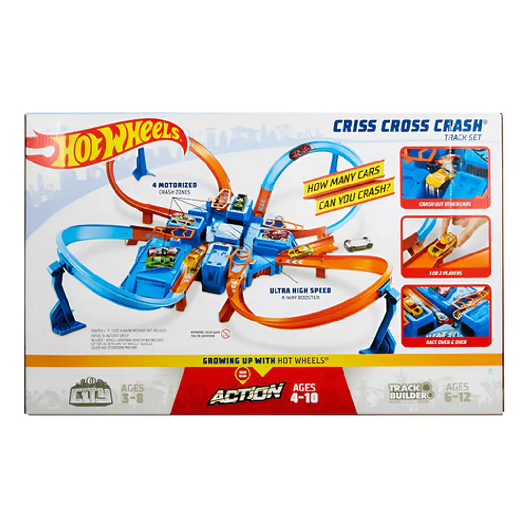 HOT WHEELS STUNT TRACKS PISTA SÚPER CHOQUE 5