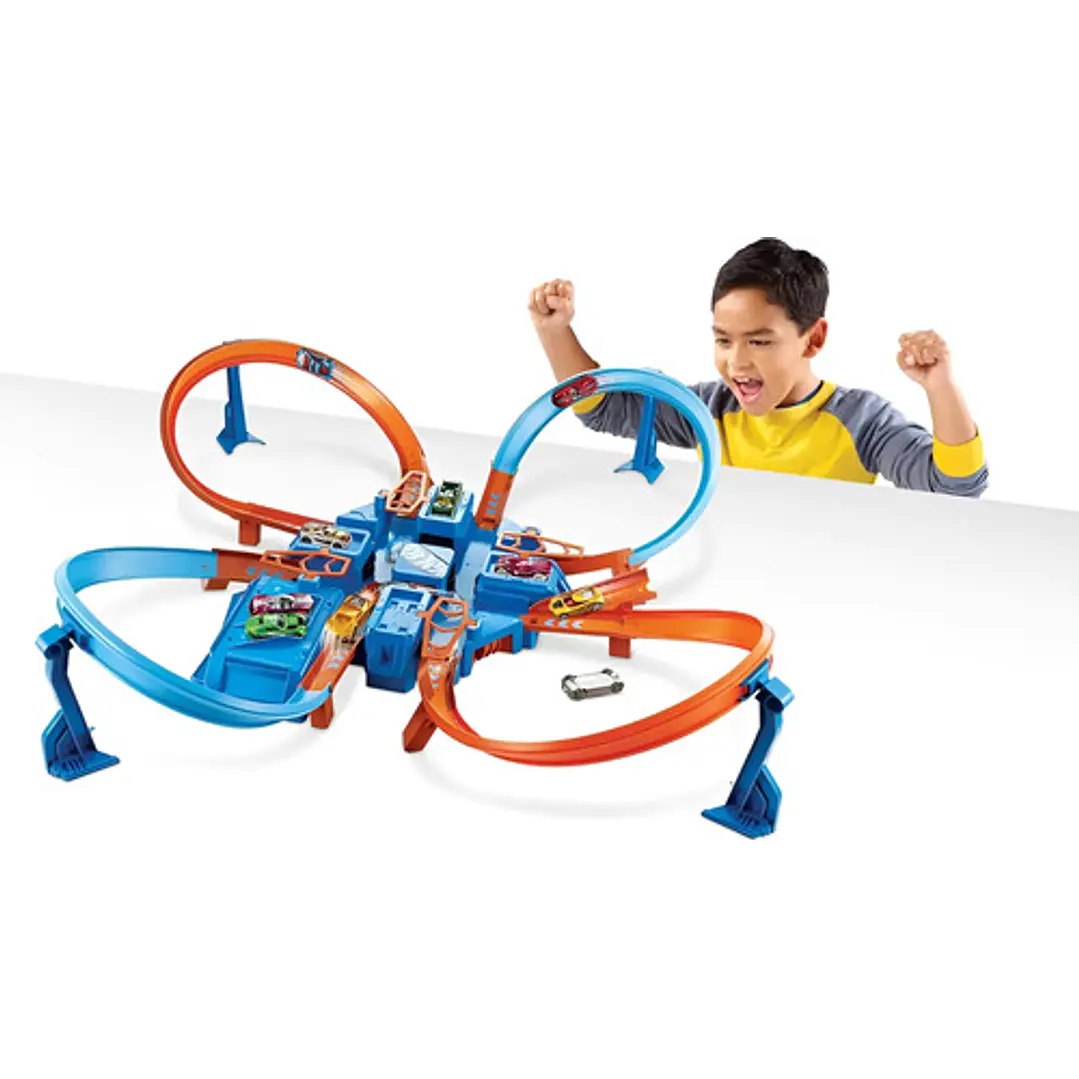 HOT WHEELS STUNT TRACKS PISTA SÚPER CHOQUE 7