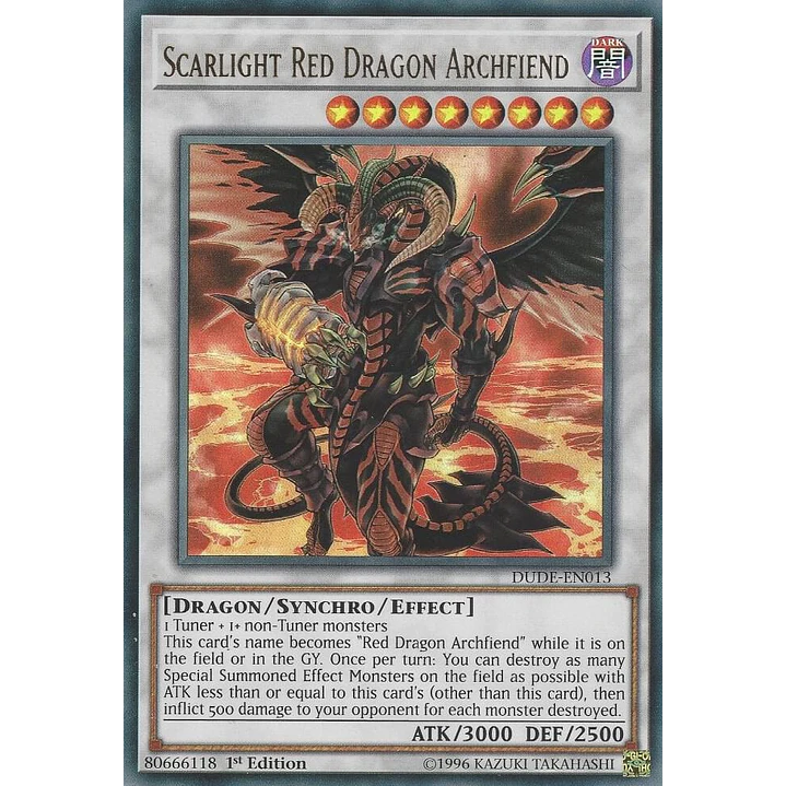 SCARLIGHT RED DRAGON ARCHFIEND  DUDE-EN013 ULTRA RARE 1